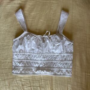Aritzia Sunday Best Martine Poplin Top - White